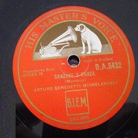 HMV : Michelangeli - Albeniz, Mompou
