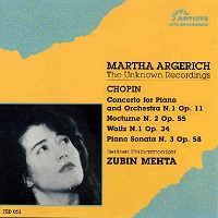 Artists : Argerich - Chopin Concerto No. 1, Nocturne, Sonata No. 3