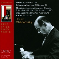 Orfeo : Cherkassky - Mozart, Schumann, Mussorgsky