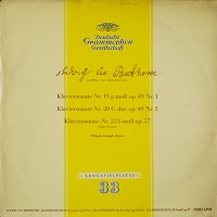Deutsche Grammophon : Kempff - Beethoven Sonatas 19, 20 & 23