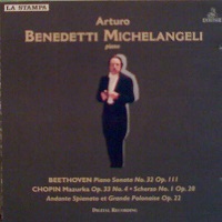 Ermitage : Michelangeli - Beethoven, Chopin