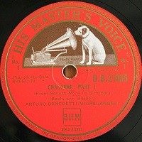HMV : Michelangeli - Busoni Chaconne