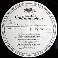 Deutsche Grammophon : Eschenbach - Mozart Sonatas