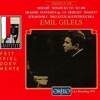 Orfeo : Gilels - Mozart, Brahms