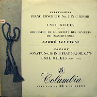 Columbia : Gilels - Mozart, Saint-Saens