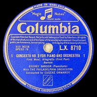 �Columbia : Sandor - Bartok Concerto No. 3