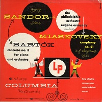 �Columbia : Sandor - Bartok Concerto No. 3