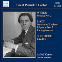 Naxos : Cortot - Liszt, Weber, Schubert