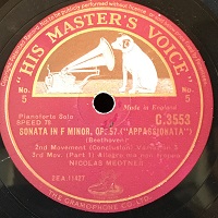  HMV : Medtner - Beethoven Sonata No. 23