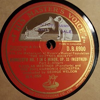 HMV : Medtner - Metner Piano Concerto No. 1, Works