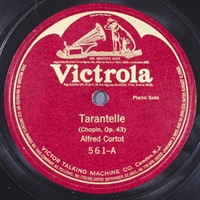 Victorola : Cortot - Chopin Tarantelli
