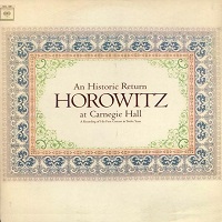 Columbia : Horowitz - Carnegie Hall Historic Return