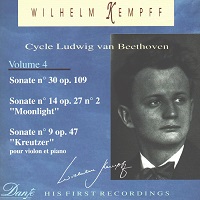 Dante : Kempff - Beethoven Sonatas Volume 04