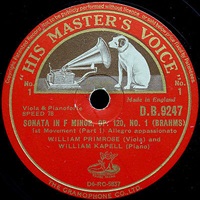 HMV : Kapell - Brahms Viola Sonata